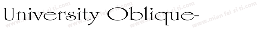 University Oblique字体转换